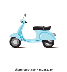 Blue motorbike vector illustration
