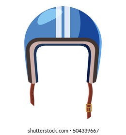 Blue motorcycle helmet icon. illustration of motorbike or motorcycle helmet vector icon for web