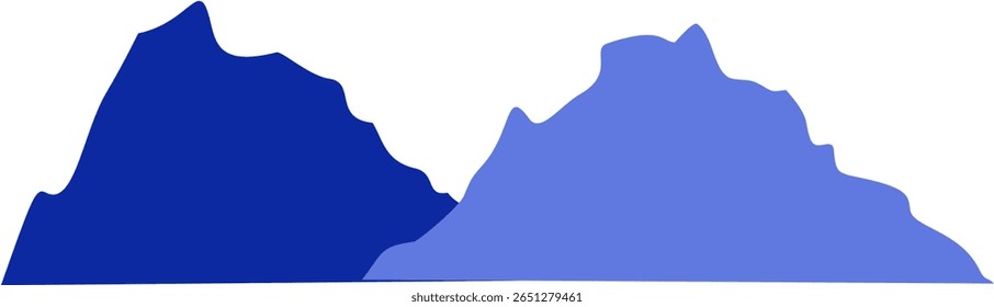 Blue Mountain Climber Silhouette Landscape