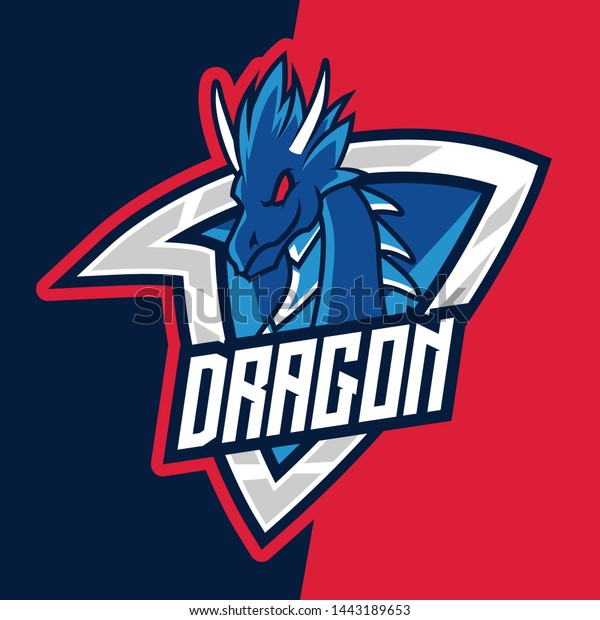 Blue Mountain Dragon Warrior Esport Mascot Stock Vector (Royalty Free ...