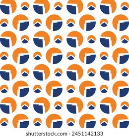 Blue mountain glorious trendy multicolor repeating pattern vector illustration design