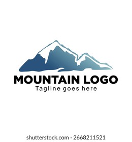 Blue mountain illustration design vector