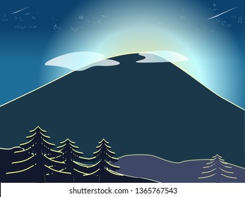 Blue Mountain Landscape