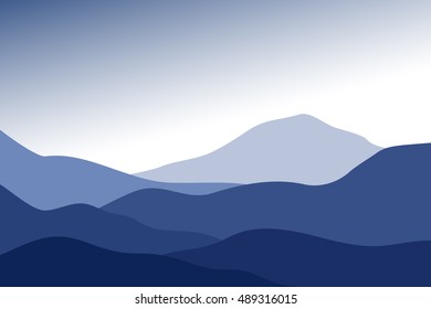 Blue mountain landscape