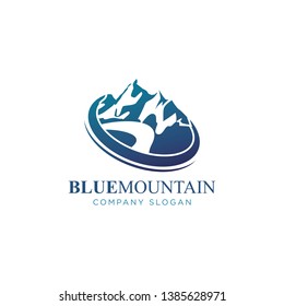 Blue mountain logo - Vector logo template