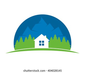 blue mountain real estate residence residency residential home house housing property image icon