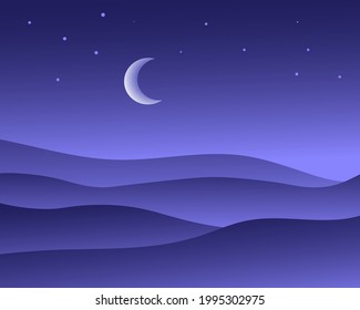 Blue mountain vector illustration landscape