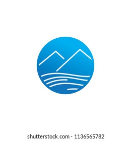 blue mountain vector logo