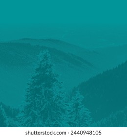 Blaue Berg Tapete Vektor-Illustration Hintergrund