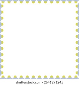 Blue mountains frame. Nature and camping landscape vector template. Empty frame box
