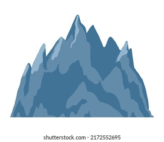 blue mountains and high cliffs. Mountaineering and rock climbing