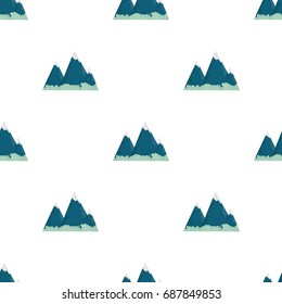 Blue mountains with ice on top.The mountains in Scotland.Scottish mountain range.Scotland single icon in cartoon style vector symbol stock illustration.