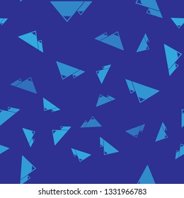 Blue Mountains icon isolated seamless pattern on blue background. Symbol of victory or success concept. Vector Illustration