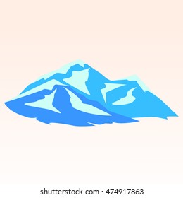Blue mountains. Symbolic image. Series consisting of mountains