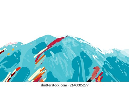 blue mountains vector background illustration