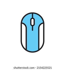 Blue Mouse Icon Vector Illustration