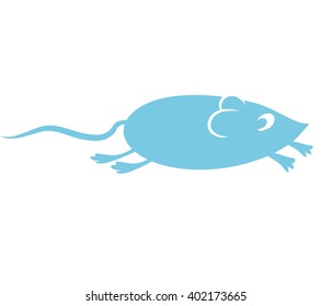 blue mouse vector icon