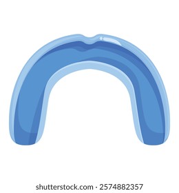 Blue mouth guard protecting teeth from injury, essential piece of equipment for contact sports