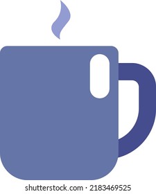 Blue mug, illustration, vector on a white background.