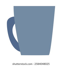 blue mug for liquid vector illustration