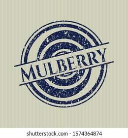 Blue Mulberry distressed rubber grunge seal