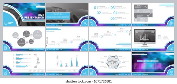 Azul, multicolorido, elementos para infográficos, fundo branco. Modelos de apresentação. Apresentação, folheto e folheto, relatório corporativo, Internet, marketing, publicidade, relatório anual, apresentação de slides