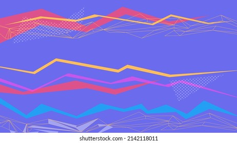 blue and multicolored stripes abstract background 80e style, bright vintage retro illustration. Pop Art Retro Vector Illustration 80s Kitsch Vintage Style