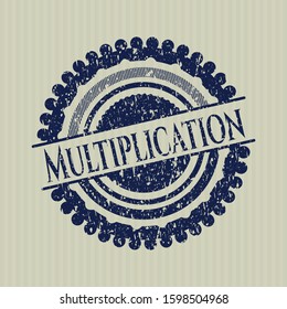 Blue Multiplication rubber grunge texture stamp