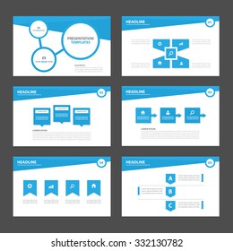 Blue Multipurpose Infographic elements and icon presentation template flat design set for advertising marketing brochure flyer leaflet