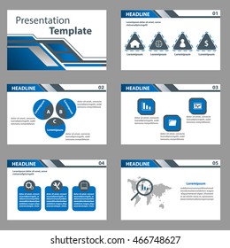 Blue Multipurpose Infographic elements and icon presentation template flat design