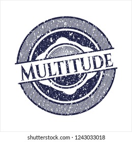 Blue Multitude distress rubber grunge texture seal