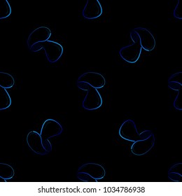 Blue mushroom pattern with rotating