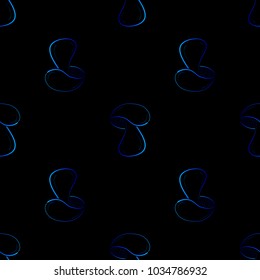 Blue mushroom pattern with rotation