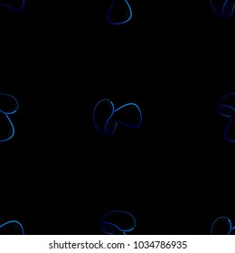 Blue mushrooms pattern with rotating