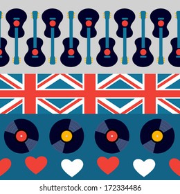 blue musical english pattern