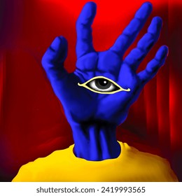 blue mutant. for background, cover, poster, illustration.