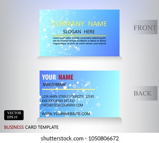 blue name card banner polygon line pattern