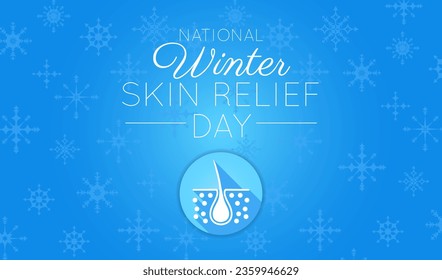 Blue National Winter Skin Relief Day Background Illustration