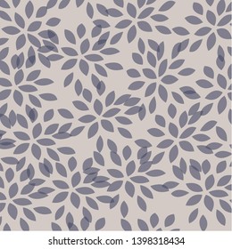 Blue natural nature leaves pattern background.