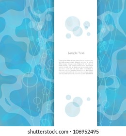 Banner moderno y creativo abstracto de naturaleza azul con texturas de patrón acuático