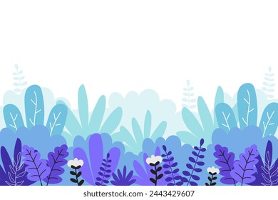 blue nature landscape background. beautiful blue design background in flat style. 
