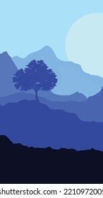 blue nature landscape with eps 10