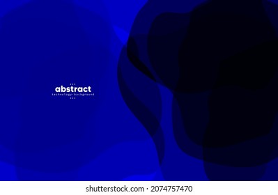 Blue Navy Aesthetic Modern Poster Art. Abstract Wall Art. Digital Interior Decoration. Vector EPS
