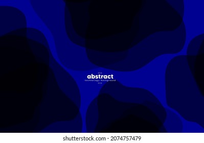 Blue Navy Aesthetic Modern Poster Art. Abstract Wall Art. Digital Interior Decoration. Vector EPS
