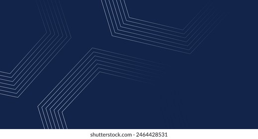  blue navy background. Modern line stripes curve abstract presentation background. Luxury paper cut background. Abstract decoration, golden pattern, vector