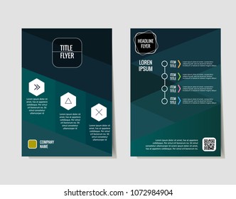 Blue Navy Brochure template for Business Flyer or Sport Leflet