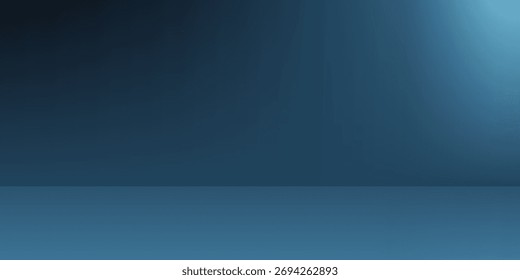 Blue navy color studio background. Space for selling products on the website. Vector illustration.