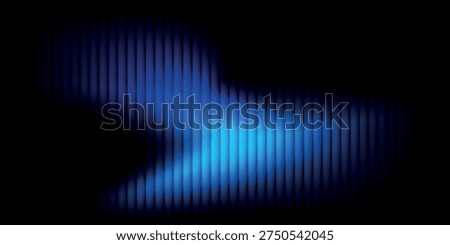 Blue And Navy Gradient Ripple Glass Texture On A Dark Background. A Modern Digital Abstract Design Featuring Smooth Vertical Lines And A Sense Of Dynamic Liquid Motion