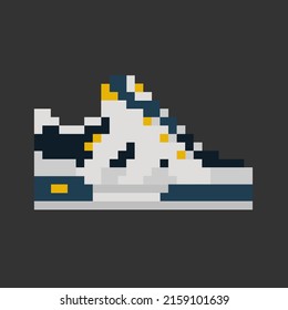 Blue Navy Gray Grey Yellow White Retro Vintage Eric Air Bag Koston 1 One Old School Puffy Tank Skate Shoes Skateboarding 8bit Pixel Art