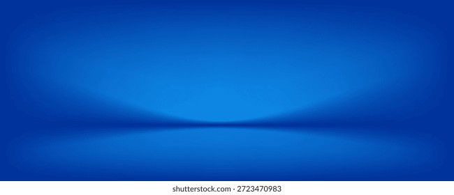 Azul marino sala de estudio. Limbo fondo oscuro. Abstractas telón de fondo 3D para la presentación del producto. Escena de pared mínima. Escaparate, exhibición de la promoción. Ilustración de maqueta de etapa de Vector
